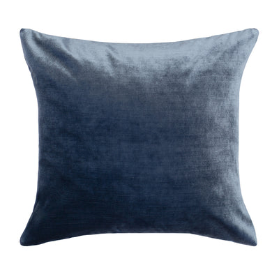 The Dusk Blue Velvet Square Throw Pillow