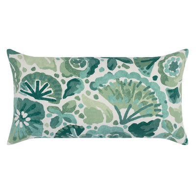The Green Watercolor Seascape Throw Pillow