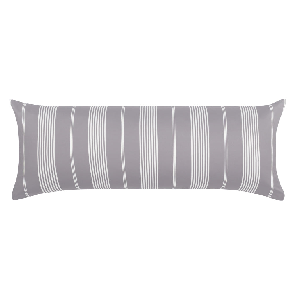 Bedroom inspiration and bedding decor | The Grey Striped Seaport Extra Long Lumbar Throw Pillow Duvet Cover | Crane and Canopy