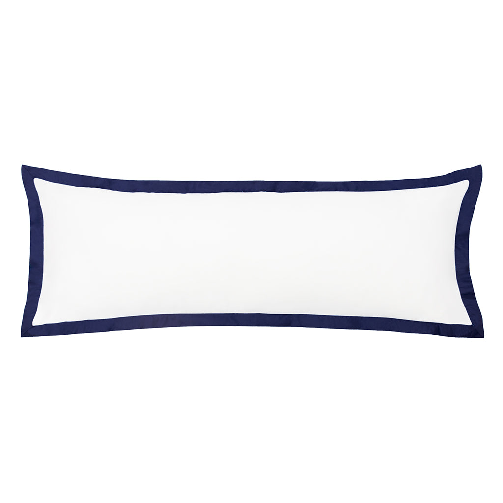 Bedroom inspiration and bedding decor | The Linden Navy Blue Extra Long Lumbar Throw Pillow Duvet Cover | Crane and Canopy