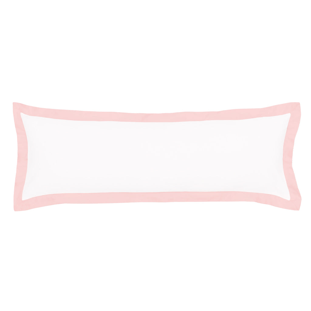 Bedroom inspiration and bedding decor | The Linden Pink Extra Long Lumbar Throw Pillow Duvet Cover | Crane and Canopy