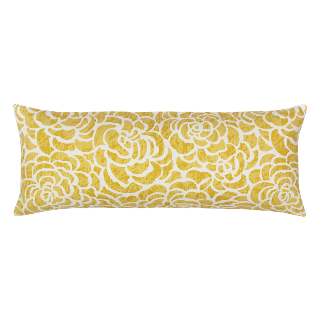 Bedroom inspiration and bedding decor | The Marigold Peony Extra Long Lumbar Throw Pillow Duvet Cover | Crane and Canopy