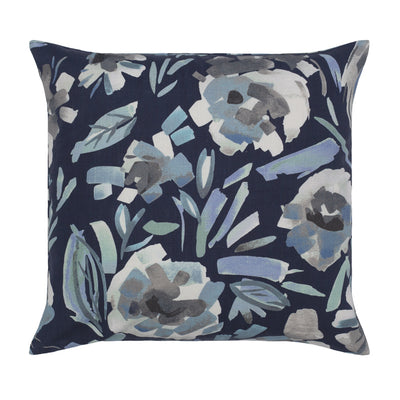 The Midnight Juliana Blooms Square Throw Pillow