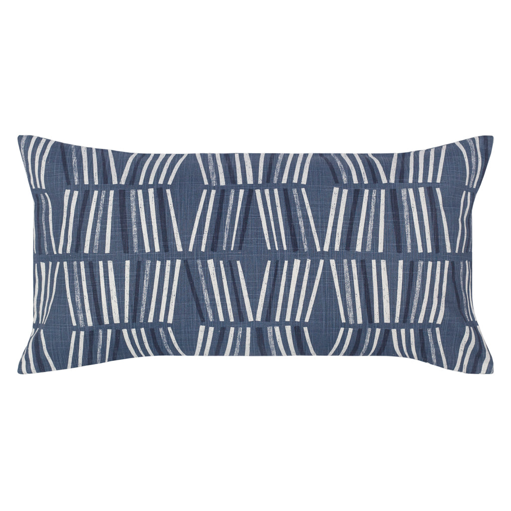 Bedroom inspiration and bedding decor | The Navy Abstract Lines Throw Pillow Duvet Cover | Crane and Canopy