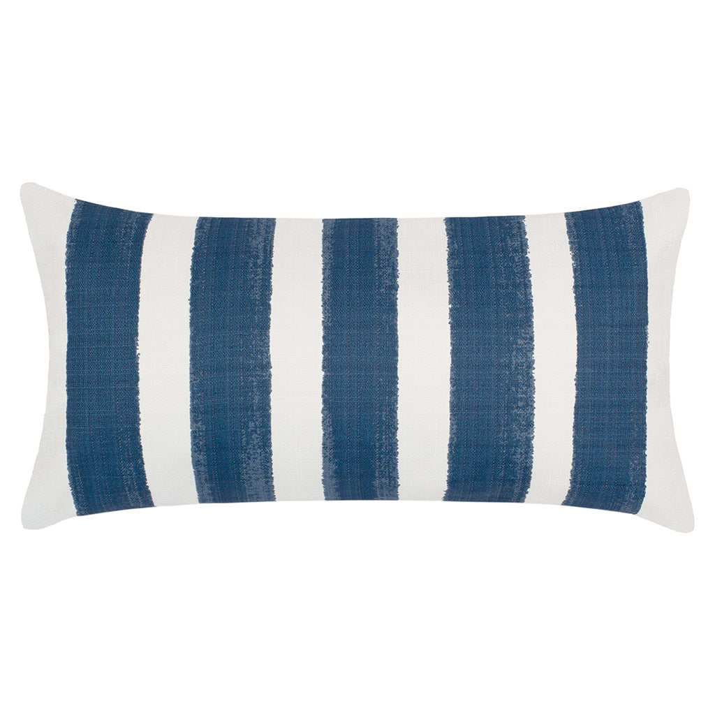 Bedroom inspiration and bedding decor | The Navy Beach Watercolor Stripes Throw Pillow Duvet Cover | Crane and Canopy