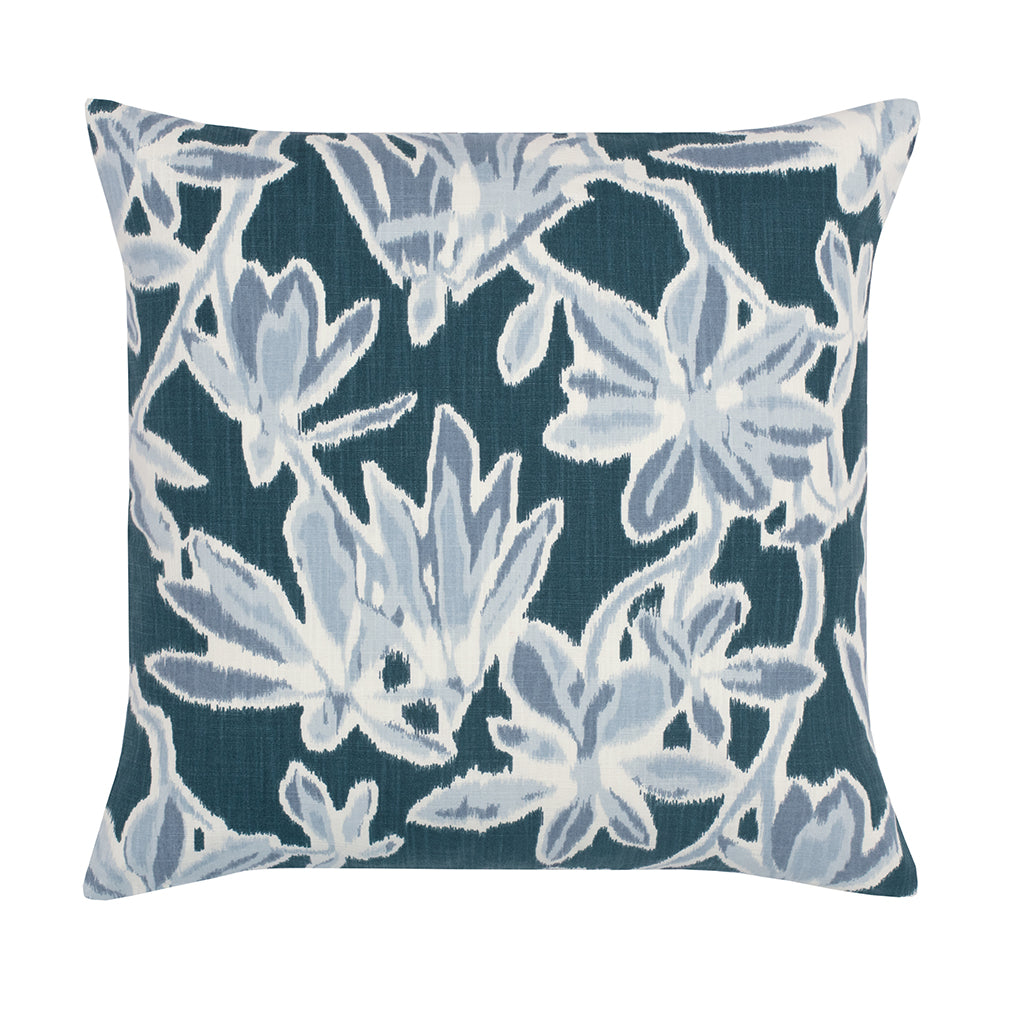 Bedroom inspiration and bedding decor | The Navy Floral Shadows Square Throw Pillow Duvet Cover | Crane and Canopy