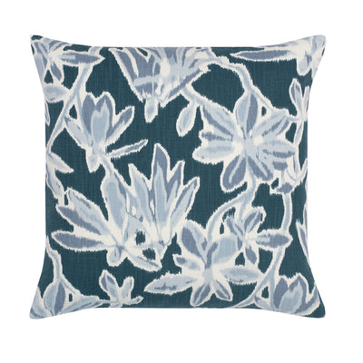 The Navy Floral Shadows Square Throw Pillow