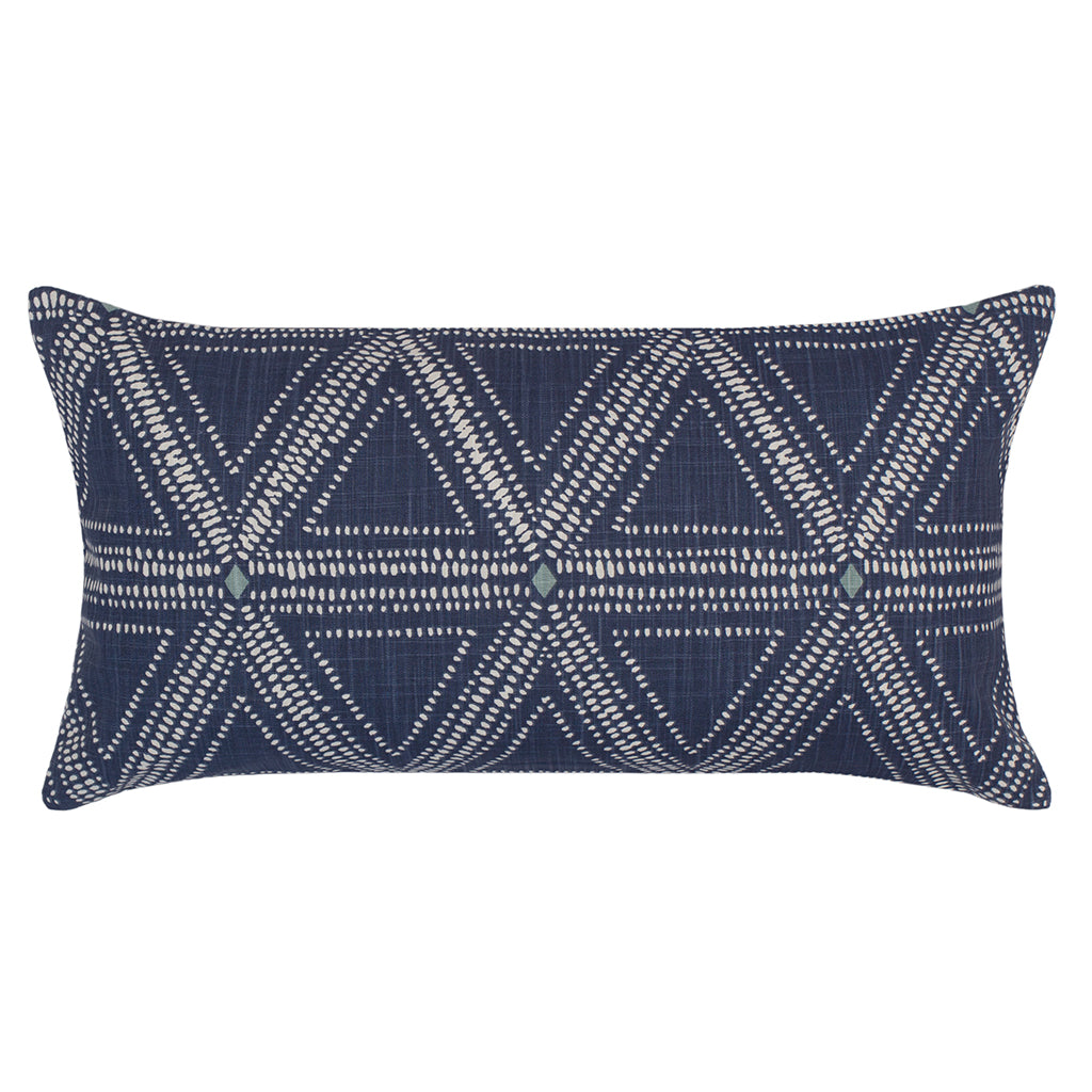 Bedroom inspiration and bedding decor | The Navy Modern Triangles Throw Pillow Duvet Cover | Crane and Canopy