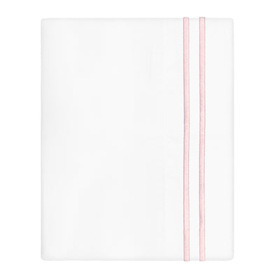 Pink Lines Embroidered Pillowcase Pair