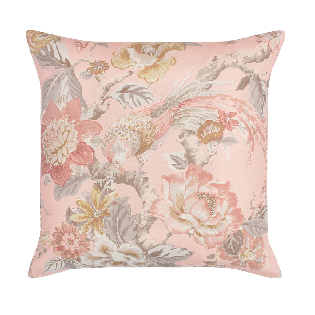 Bedroom inspiration and bedding decor | The Pink Paradise Garden Square Throw Pillow Duvet Cover | Crane and Canopy