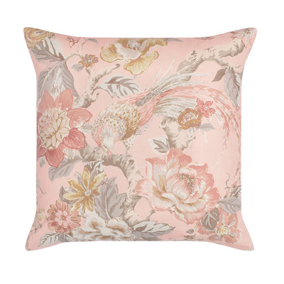 The Pink Paradise Garden Square Throw Pillow