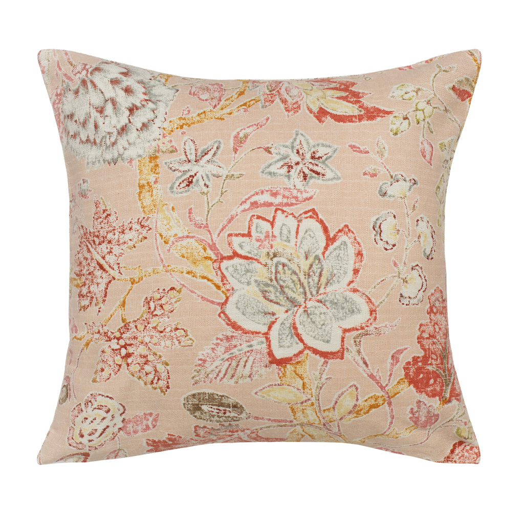 The Pink Summerdale Floral Square Throw Pillow-22 x 22