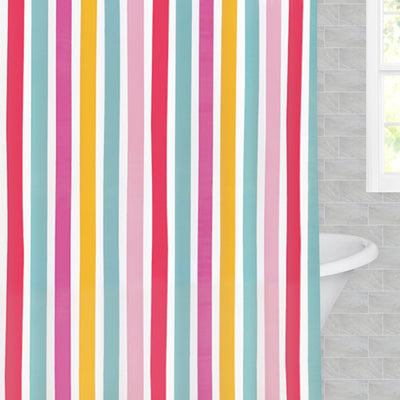 The Rainbow Stripes Shower Curtain