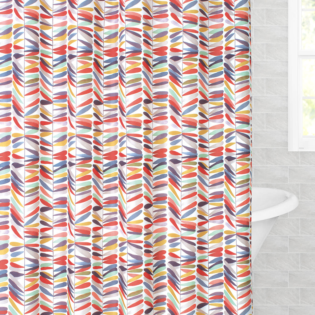 Bedroom inspiration and bedding decor | The Retro Terrazzo Shower Curtain Duvet Cover | Crane and Canopy