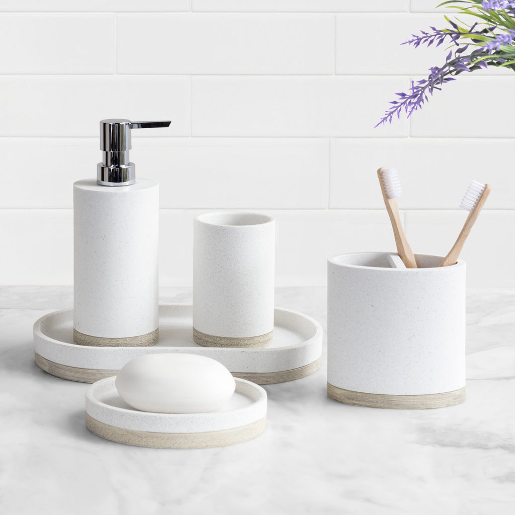 The Rustic Grey Toned Bath Accessories - Tissue Cover