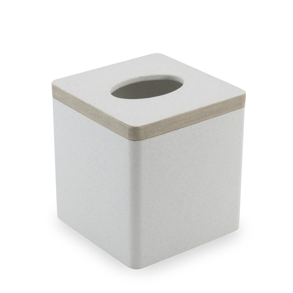 The Rustic Grey Toned Bath Accessories - Tissue Cover