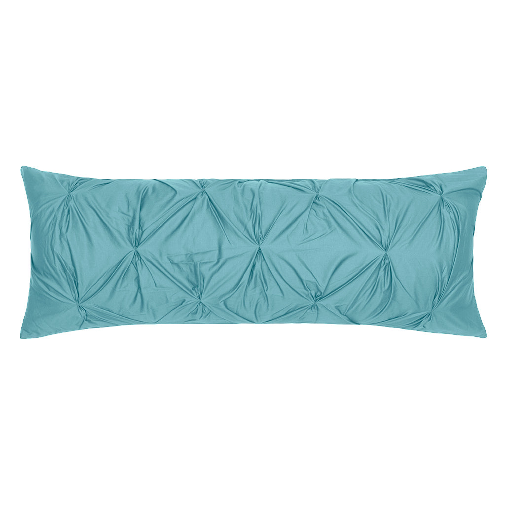 The Turquoise Pintuck Extra Long Lumbar Throw Pillow Crane Canopy
