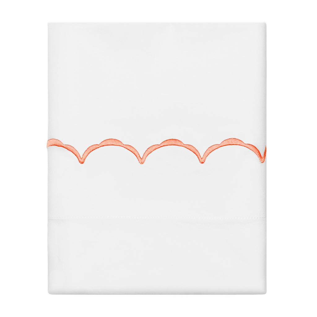 Bedroom inspiration and bedding decor | Apricot Wavelet Embroidered Pillowcase Pair Duvet Cover | Crane and Canopy