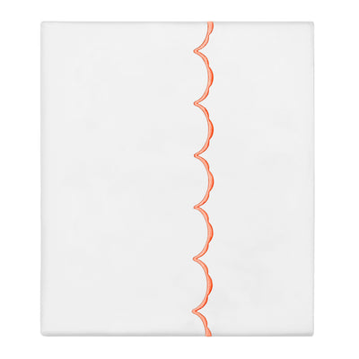 Apricot Wavelet Embroidered Flat Sheet