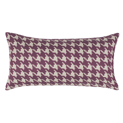 Berry Houndstooth Throw Pillow