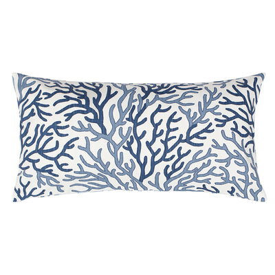 Blue and Navy Reef Throw Pillow