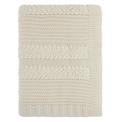 Cream Multi-Textured Throw