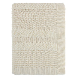The Cream Multi-Textured Throw