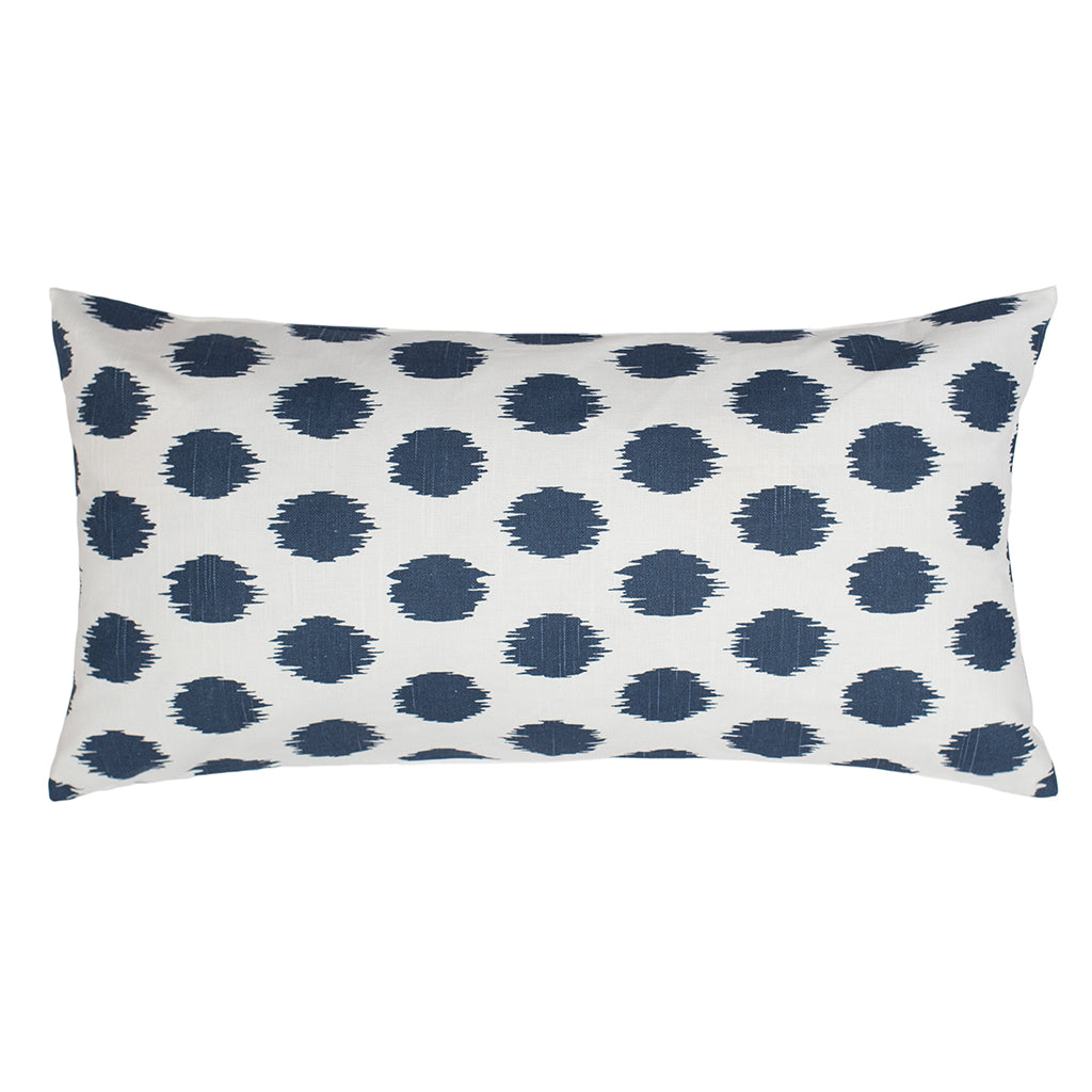 Bedroom inspiration and bedding decor | Dusk Blue Ikat Dot Throw Pillow Duvet Cover | Crane and Canopy
