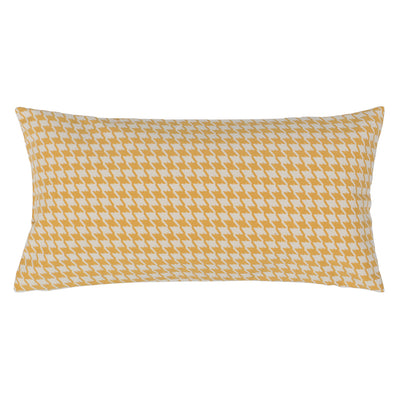 Marigold Houndstooth Throw Pillow