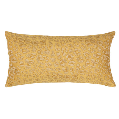 Gold Leopard Print Throw Pillow