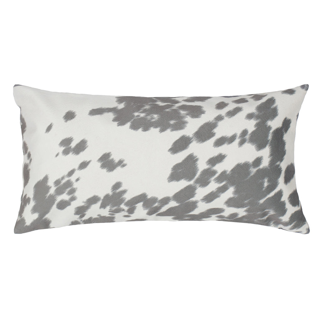Bedroom inspiration and bedding decor | The Grey Cowhide Throw Pillows | Crane and Canopy