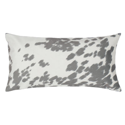 Grey Cowhide Throw Pillow