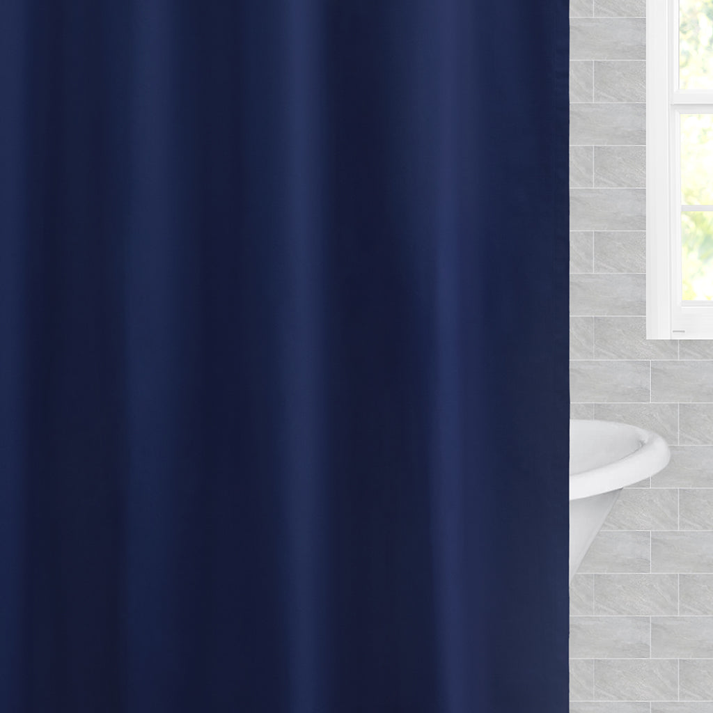 Bedroom inspiration and bedding decor | The Navy Blue Shower Curtain Duvet Cover | Crane and Canopy