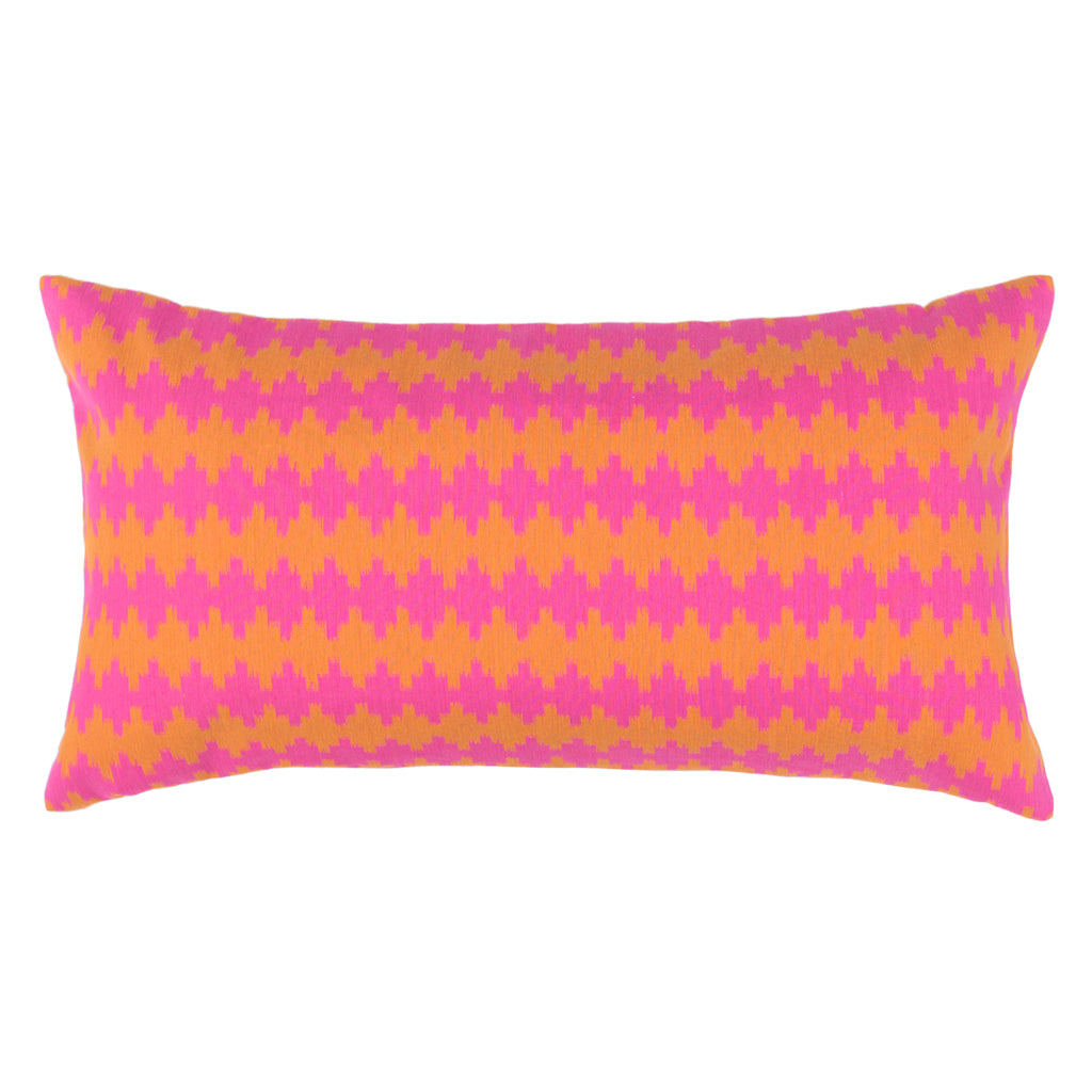 Bedroom inspiration and bedding decor | Pink and Orange Tempo Throw Pillow Duvet Cover | Crane and Canopy