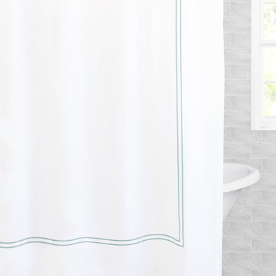 The Lines Embroidered Shower Curtain