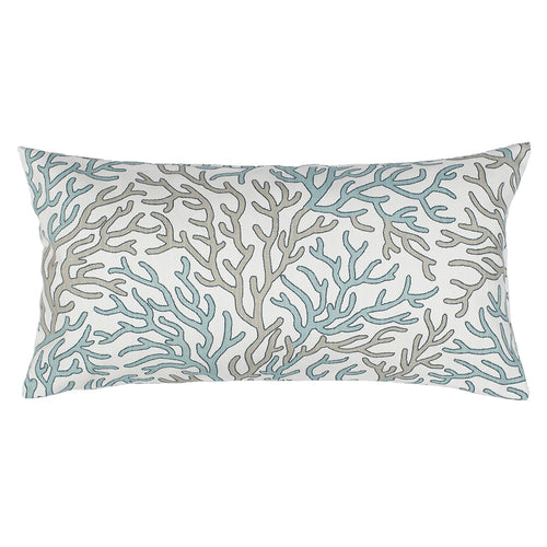 Sea Glass and Beige Reef Throw Pillow