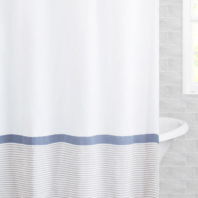 The Stripe Fringe Shower Curtain