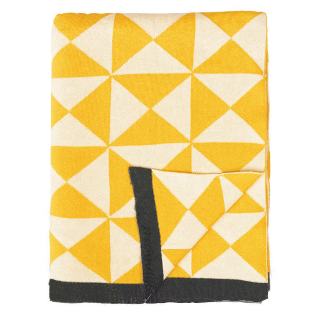 Bedroom inspiration and bedding decor | The Yellow Wind Farm Patterned Throw | Crane and Canopy