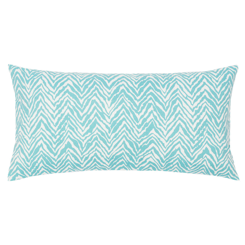 Bedroom inspiration and bedding decor | The Turquoise Zebra Chevron Throw Pillows | Crane and Canopy