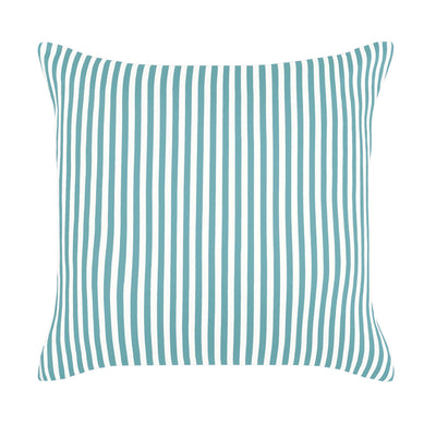 The Turquoise Striped Square Throw Pillow