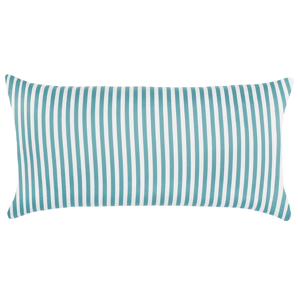 Bedroom inspiration and bedding decor | Turquoise Striped Throw Pillow Duvet Cover | Crane and Canopy