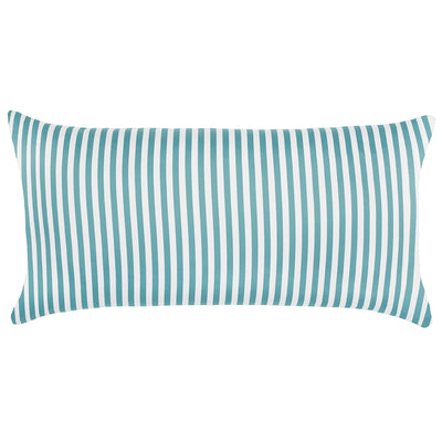 Turquoise Striped Throw Pillow