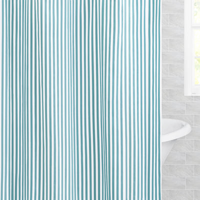 The Turquoise Lines Shower Curtain