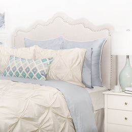 Cream Valencia Pintuck Sham Pair