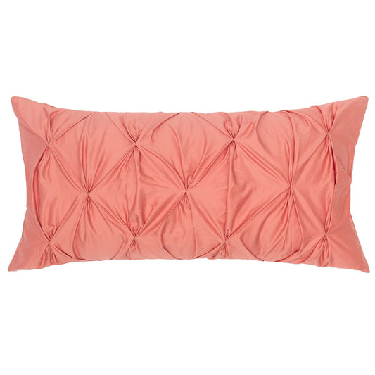 Coral Pintuck Throw Pillow
