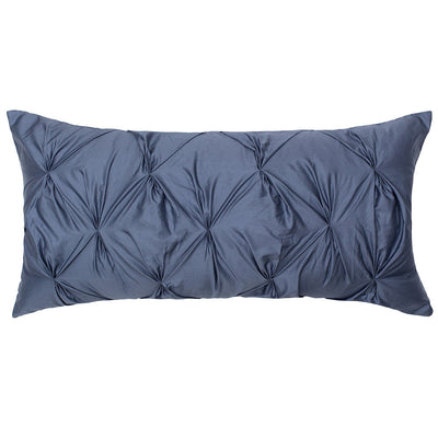 Slate Blue Pintuck Throw Pillow