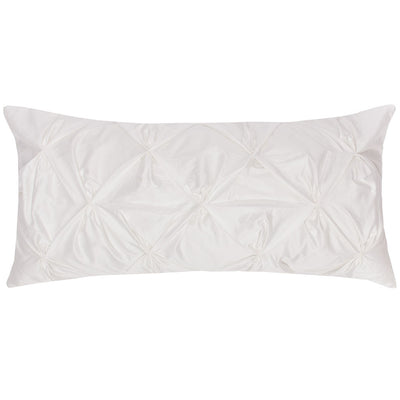 White Pintuck Throw Pillow