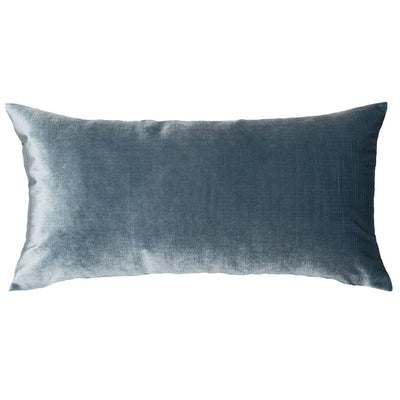 Marine Teal Velvet Throw Pillow