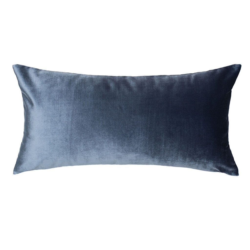 Bedroom inspiration and bedding decor | Dusk Blue Velvet Throw Pillow Duvet Cover | Crane and Canopy