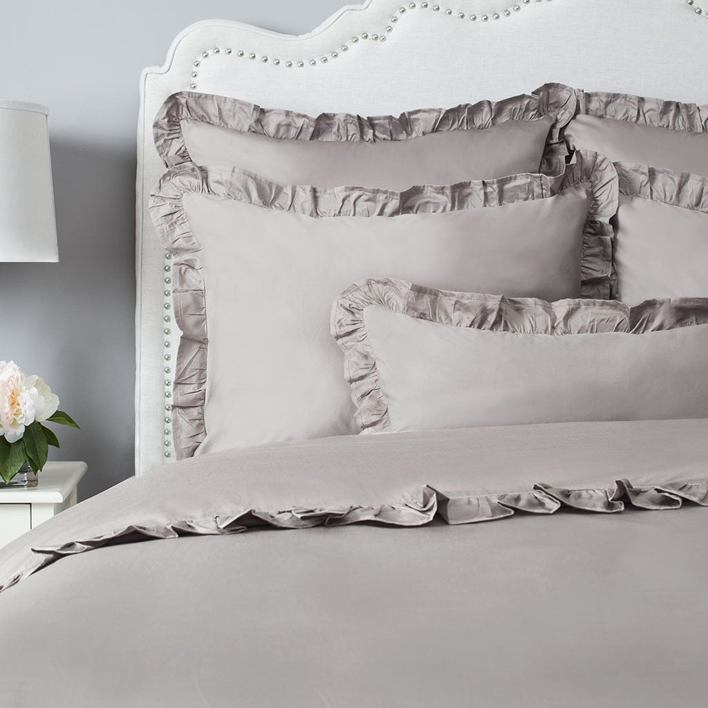 Bedroom inspiration and bedding decor | Oyster Grey Vienna Duvet Cover Duvet Cover | Crane and Canopy